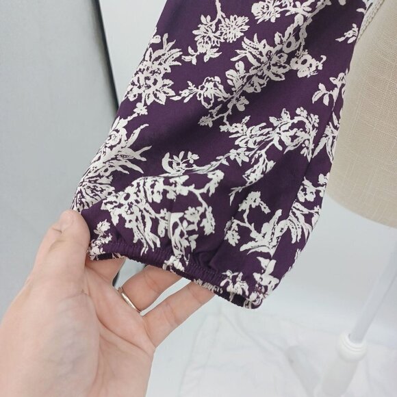 Flynn Skye That's a Wrap Crop Top Wine Floral Women's M Boho Festival Hippie - Picture 7 of 12